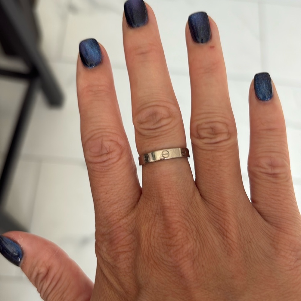 Cartier love ring in white gold